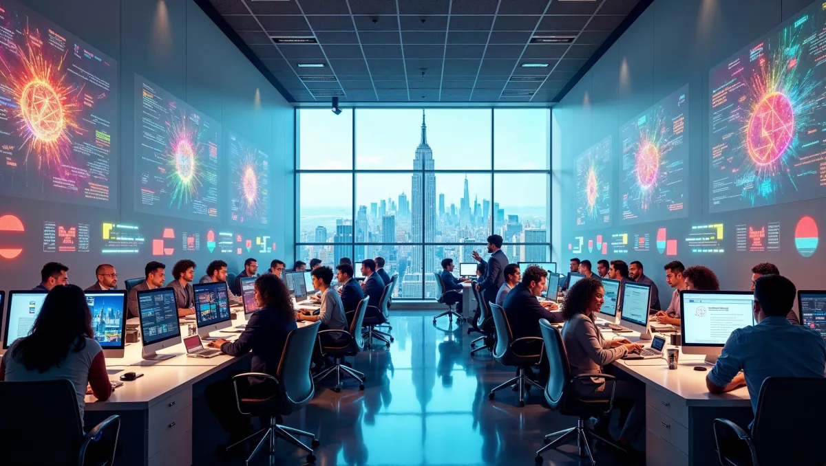 Sala de reuniões com equipa reunida